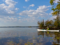 73415RoCrLeReUsm - Kayaking on Lake Muskoka with John - Deb.JPG